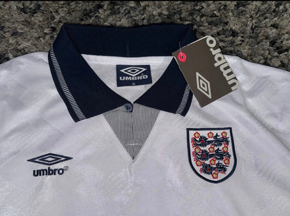England 🏴󠁧󠁢󠁥󠁮󠁧󠁿 1990 “Italia 90” Home Jersey. - World Cup Retro Soccer Shop