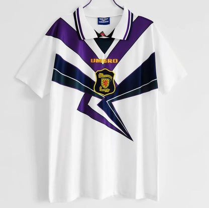 Scotland 🏴󠁧󠁢󠁳󠁣󠁴󠁿 Euro 1996 Away Jersey. - World Cup Retro Soccer Shop