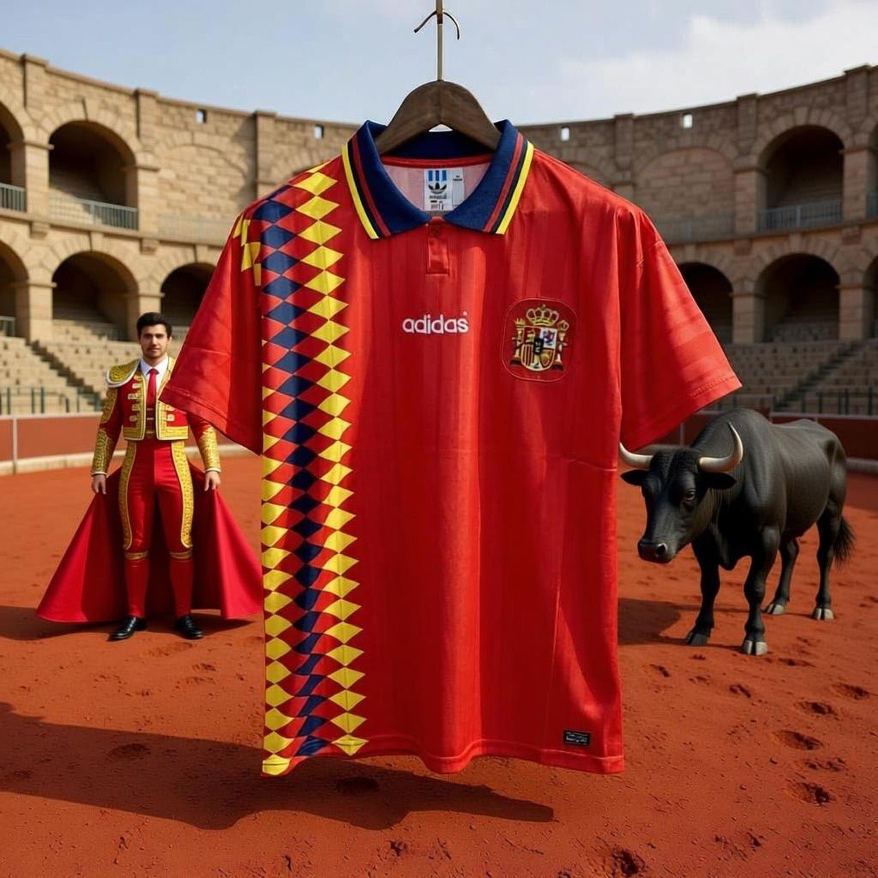 Spain 🇪🇸 1994 World Cup Home Jersey. - World Cup Retro Soccer Shop