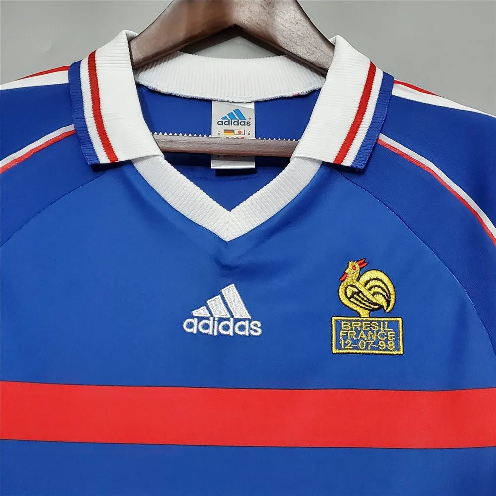 France 🇫🇷 1998 World Cup Champions Home Jersey. - World Cup Retro Soccer Shop