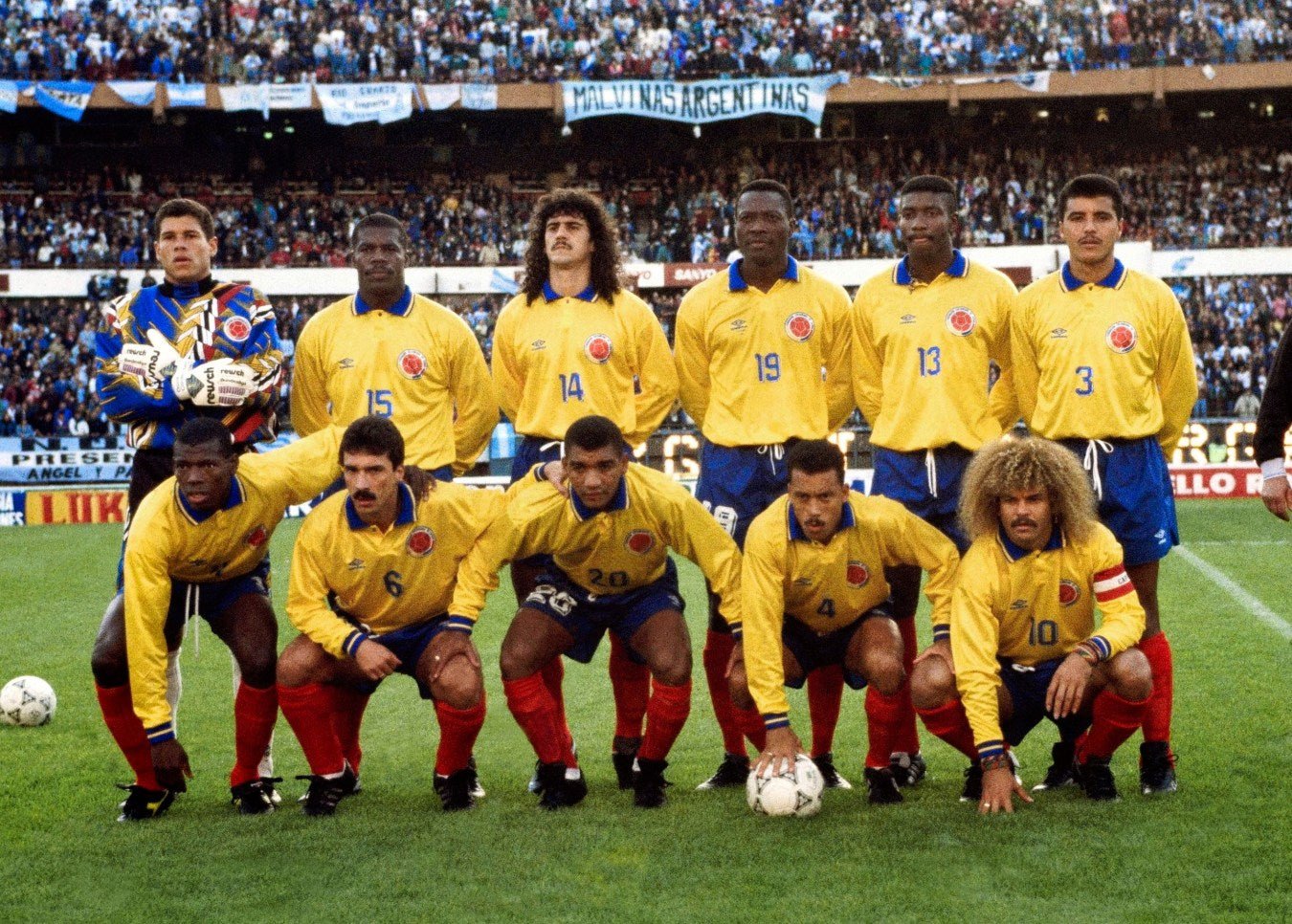 Colombia 🇨🇴 1993 World Cup Home Jersey. - World Cup Retro Soccer Shop