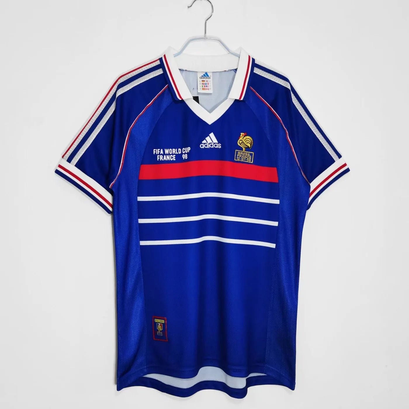 France 🇫🇷 1998 World Cup Champions Home Jersey. - World Cup Retro Soccer Shop