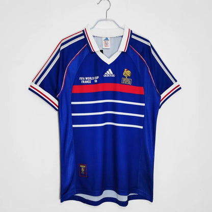 France 🇫🇷 1998 World Cup Champions Home Jersey. - World Cup Retro Soccer Shop