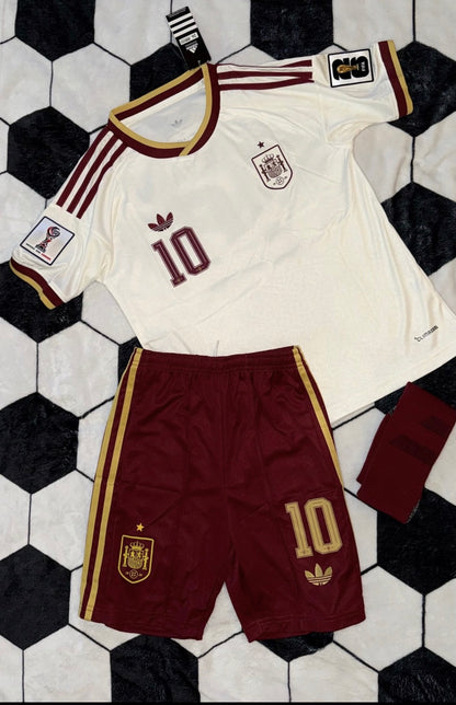 Spain 🇪🇸 2026 World Cup Kids Kit Set, Away Jersey Shorts & Socks.