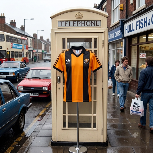 Hull City FC 81/82 Retro Home Jersey.