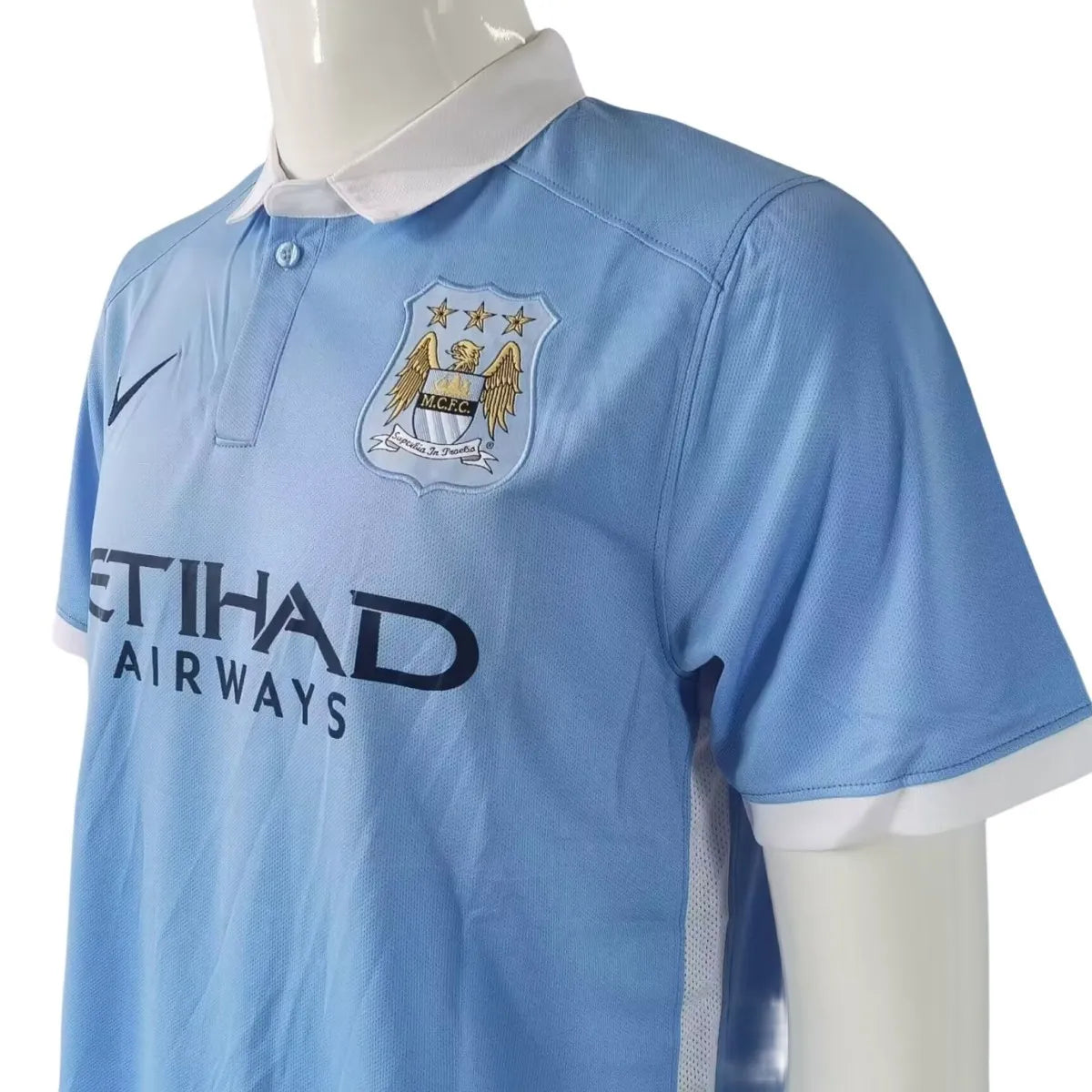 Manchester City FC 2015/16 Home Retro Jersey.