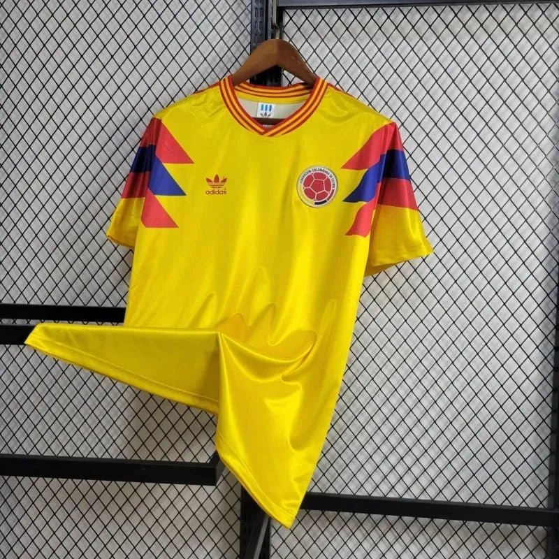 Colombia 🇨🇴 1990 World Cup Home Jersey. - World Cup Retro Soccer Shop