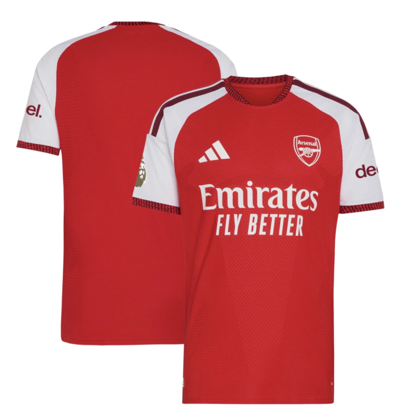 Arsenal FC 26/27 Home Kit. Gold Premier League patch.