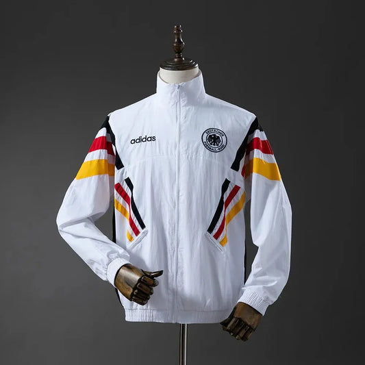 Germany 1996/1998 all-weather classic retro long sleeve track jacket with Germany national team logo and vintage style.
