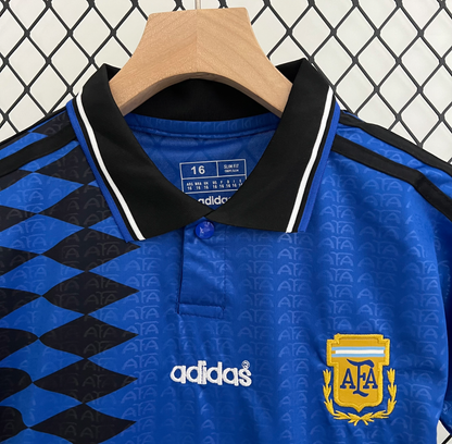 Argentina 🇦🇷 1994 World Cup Away Retro Kids Kit Set, Home Jersey, Shorts & Socks.