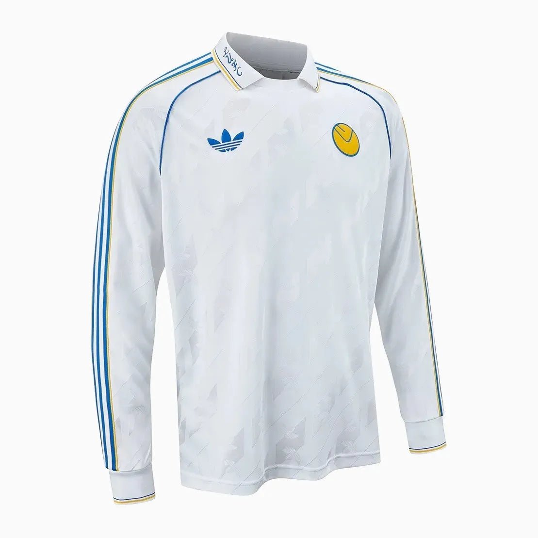 Leeds United Adidas “Lifestyler” Long Sleeve Home Retro Kit. - World Cup Retro Soccer Shop