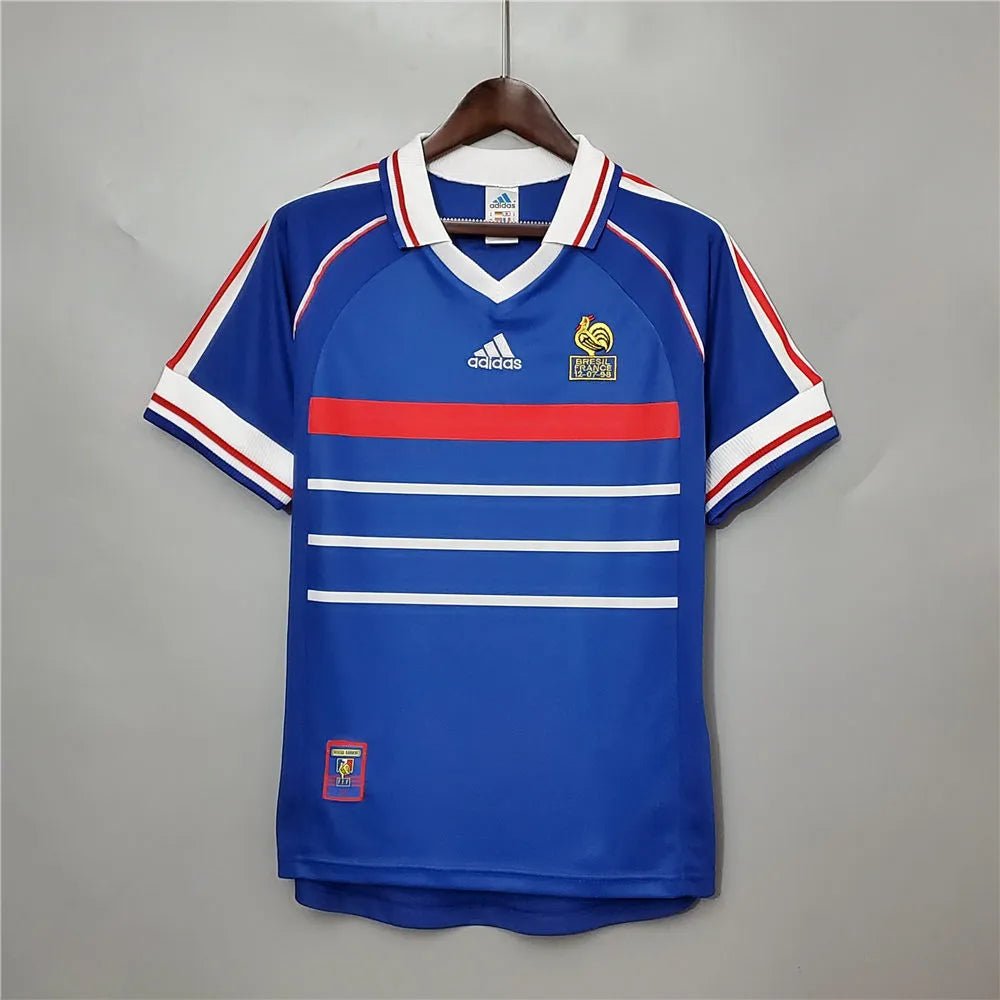 France 🇫🇷 1998 World Cup Champions Home Jersey. - World Cup Retro Soccer Shop