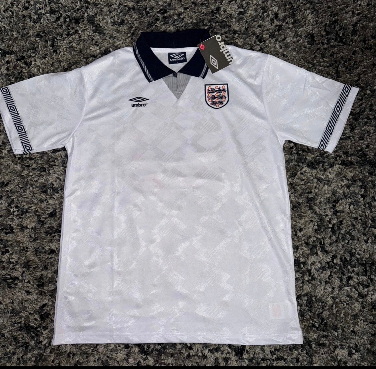 England 🏴󠁧󠁢󠁥󠁮󠁧󠁿 1990 “Italia 90” Home Jersey. - World Cup Retro Soccer Shop