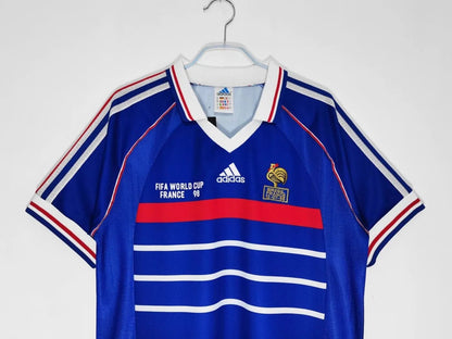 France 🇫🇷 1998 World Cup Champions Home Jersey. - World Cup Retro Soccer Shop