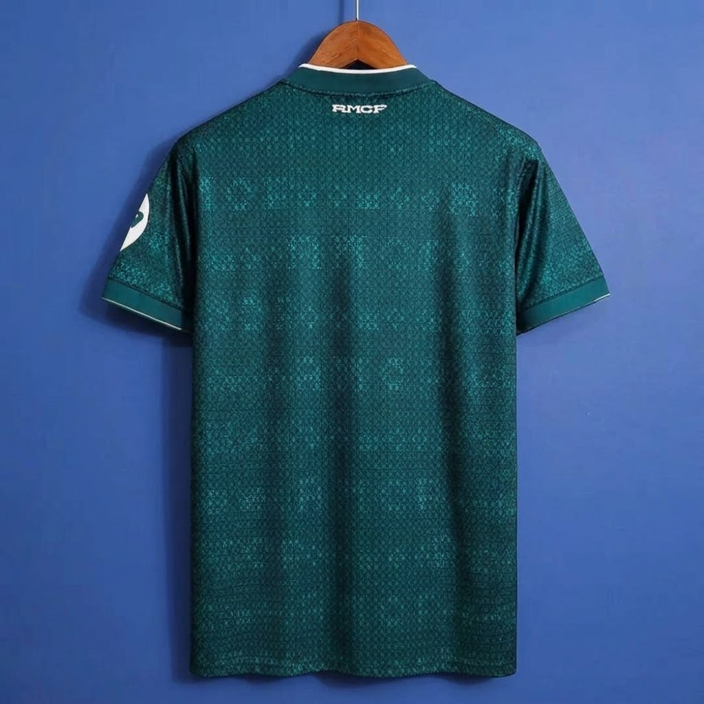 Real Madrid 26/27 away jersey, short sleeve, with team logo and sponsor, displayed on a flat surface.
