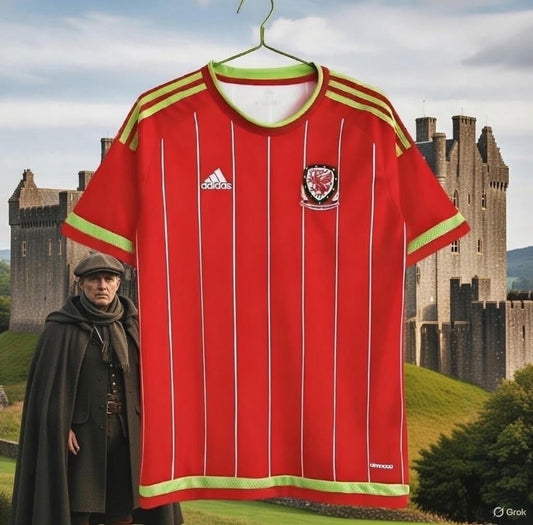 Wales 🏴󠁧󠁢󠁷󠁬󠁳󠁿 2015/16 Home Jersey. - World Cup Retro Soccer Shop