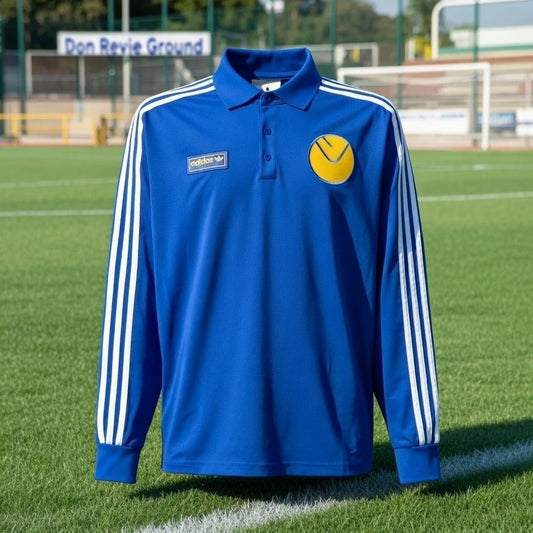 Leeds United Adidas “Lifestyler” Long Sleeve Retro Away Kit. - World Cup Retro Soccer Shop